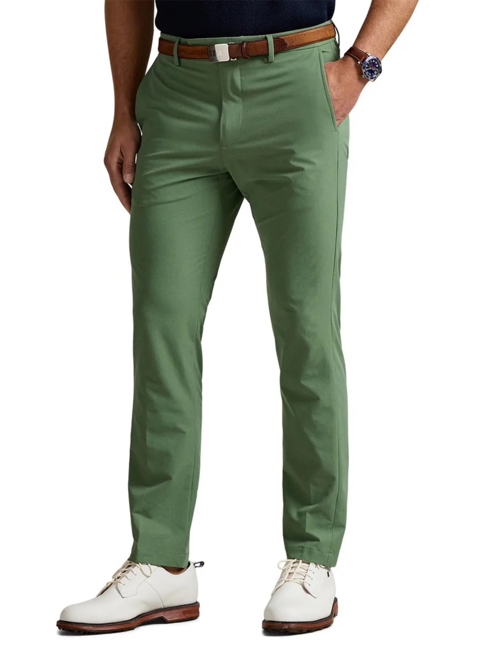 RLX Ralph Lauren Olive Green Tailored Fit Straight-Leg Chinos.